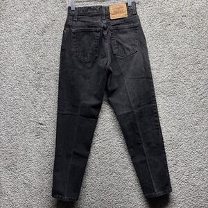 Vintage Levis 550 Jeans Womens 7 Short (26x27) Black Relaxed Fit Tapered Leg USA